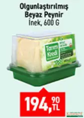 TARIM KREDİ OLGUNLAŞTIRILMIŞ BEYAZ PEYNİR İNEK 600 G fiyat ve kampanya bilgisi